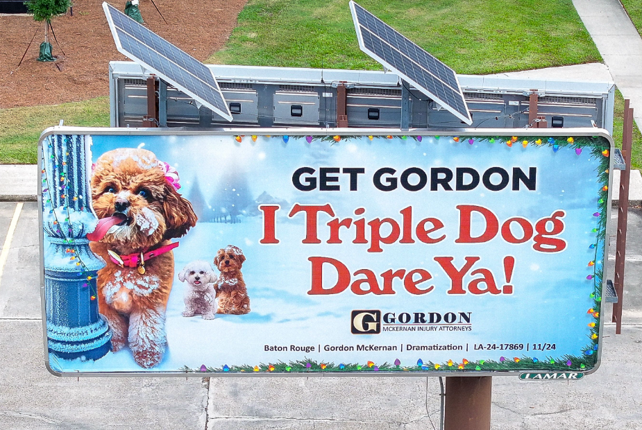 Triple Dog Dare Holiday Billboard, I Triple Dog Dare Ya! Gordon McKernan’s Festive Holiday Billboard is Here